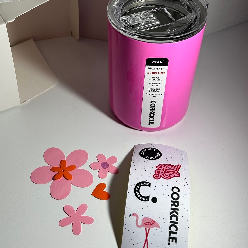 Cockcicle Coffee Mug in Miami Pink (Discontinued Color!) with clear lid